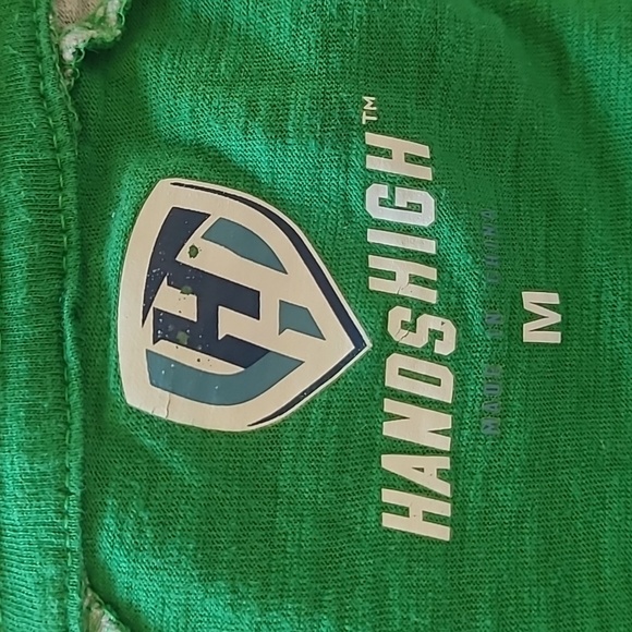 Oregon Ducks UO University Green Gray Yellow V-Neck Tee Tshirt Womens Sz Medium - Picture 14 of 14